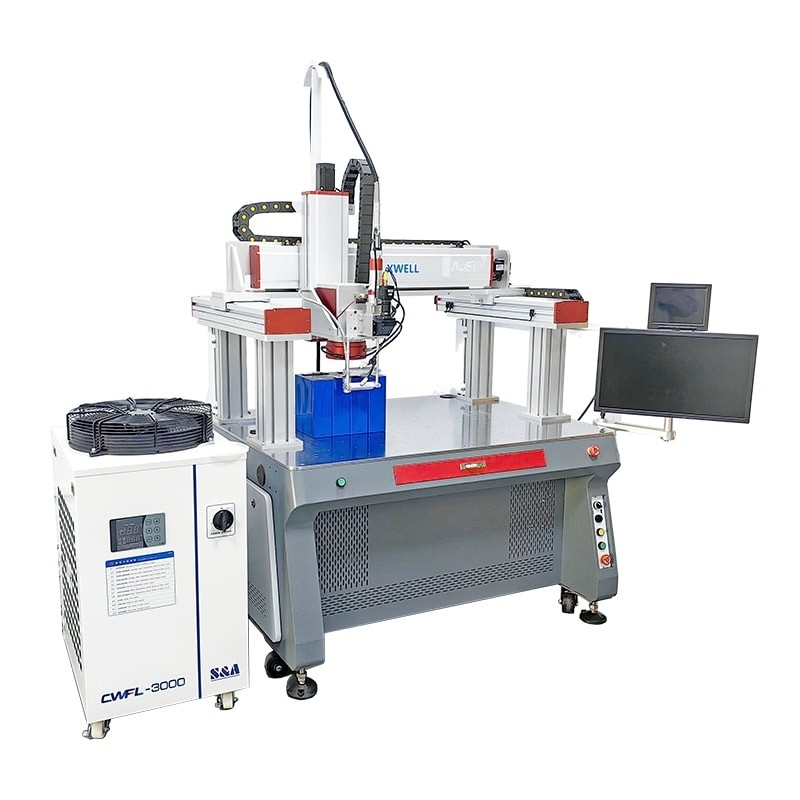 Aluminium-nikkelbusbalk Automatische lasersweismachine voor prismatische lithiumbatterijen
