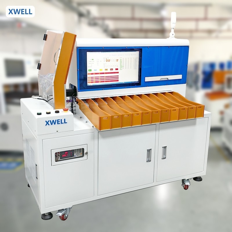 18650 26650 21700 32650 Cylindrische celselectie 11 kanaalsorteermachine voor batterijverzameling