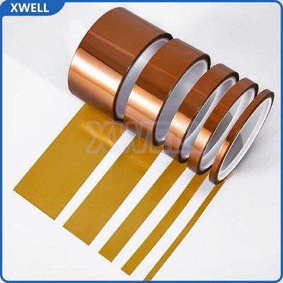 Goede prijs Heat Resistant Polyimide Film Tape High Temperature Single Sided Tape With Die Cutting, Gold Finger High Temperature Tape for Circuit Board Solder Mask Heat Resistance and Battery Insulation online